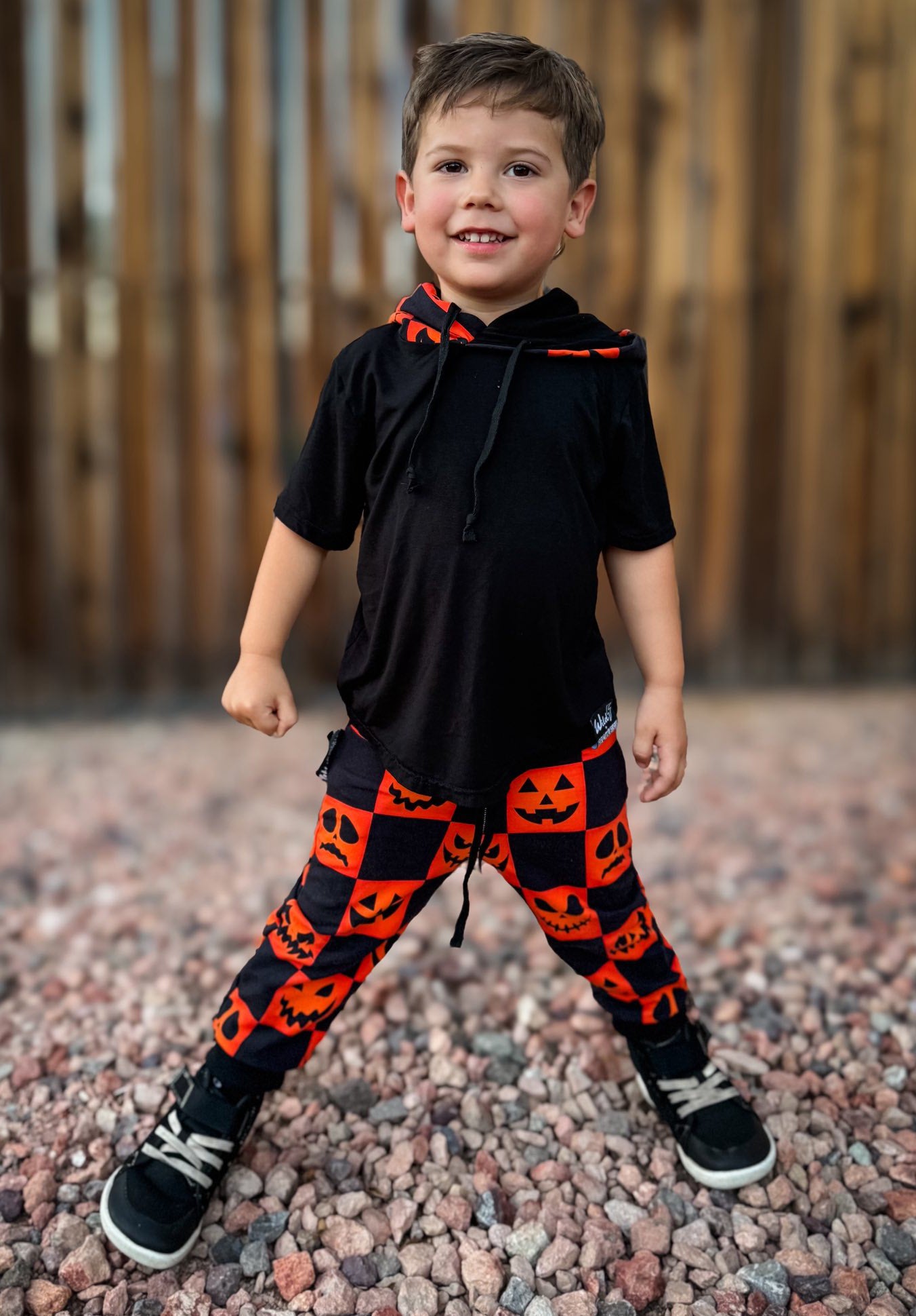Hallo-Checks : Bamboo / French Terry Pumpkin Set 🎃