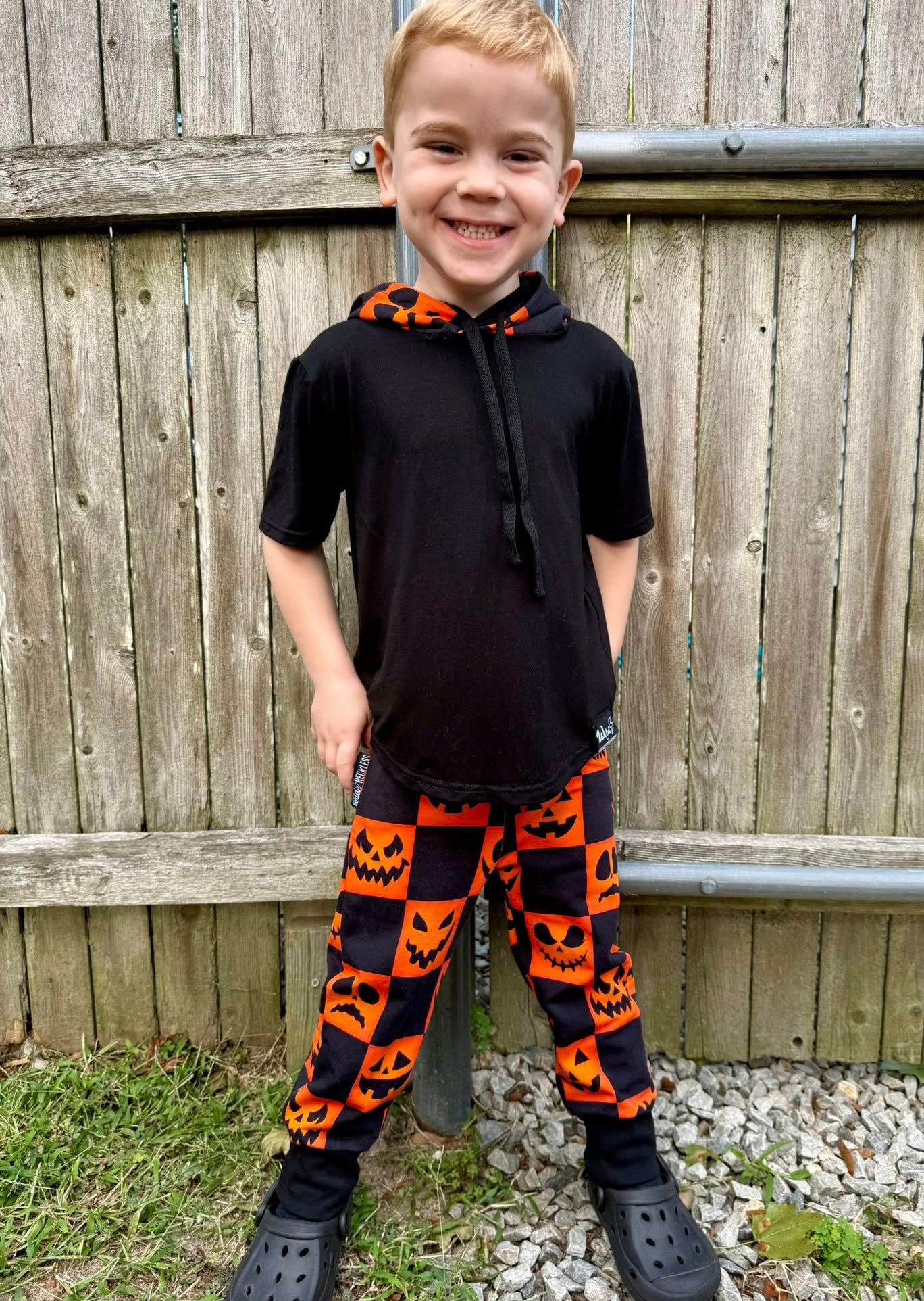 Hallo-Checks : Bamboo / French Terry Pumpkin Set 🎃